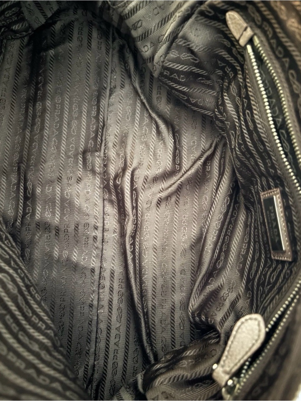 Prada Limited edition Ombre Glace Calf “zipper bag” Satchel RARE - Picture 7 of 9